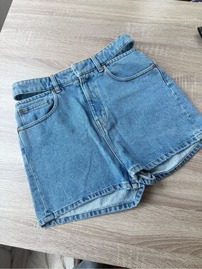 IRO Cut Out High-Rise Denim Shorts